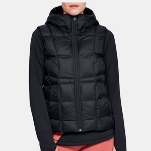 600 fill down black womens vest! NWT